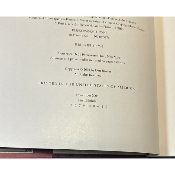 Da Vinci Code Special ILLUSTRATED Hardcover FIRST EDITION Novel Dan Brown 2004 - Picture 3 of 3